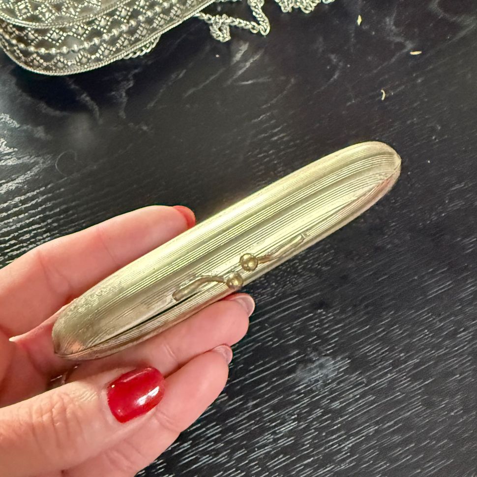 Чехол для хранения сигары 12 см мельхиор