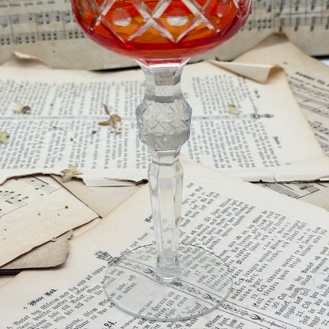 Бокал Anna Hutte оранжевый 250 мл накладной хрусталь 