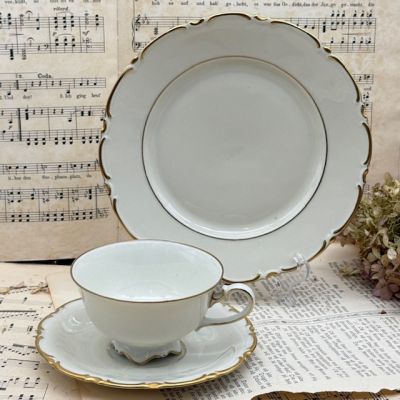 Чайное трио VEB Porzellanfabrik Lettin 200 мл Германия