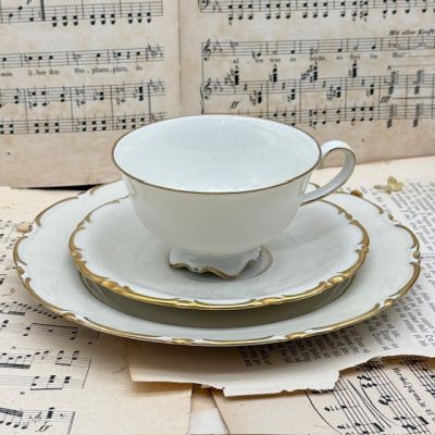 Чайное трио VEB Porzellanfabrik Lettin 200 мл Германия