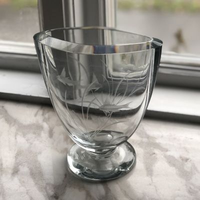 Ваза 17,5 см Рыбки хрусталь Швеция