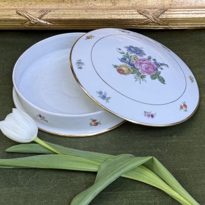Шкатулка M&S 23 см фарфор ручная роспись Франция