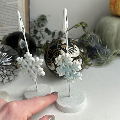 Держатель для карточки Снежинка 15 см    