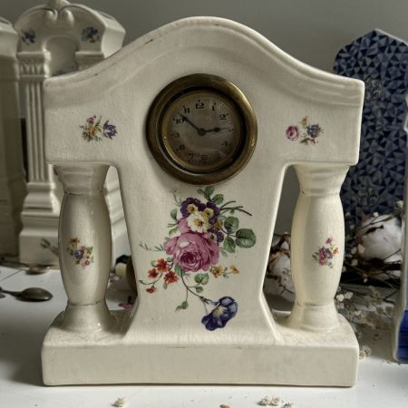 Часы каминные М.W. 25 см фарфор начало ХХ века