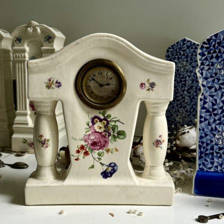 Часы каминные М.W. 25 см фарфор начало ХХ века