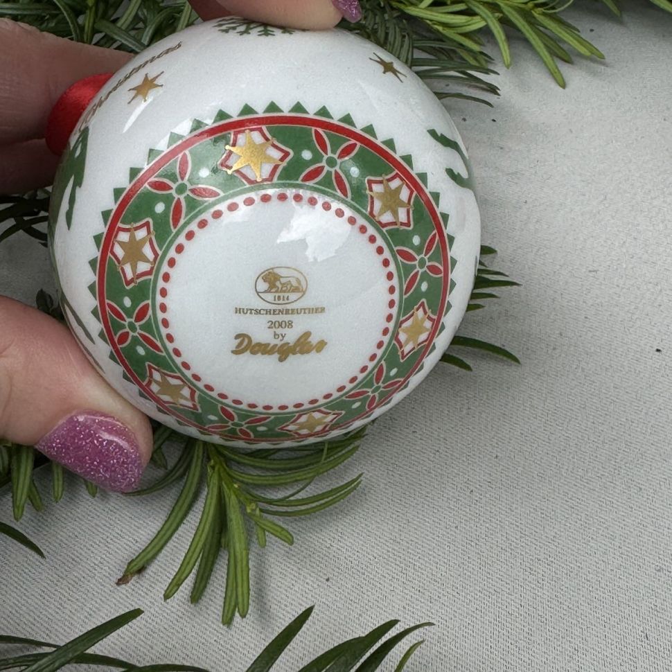 Подвес Шар рождественский 2008 Hutschenreuther Германия