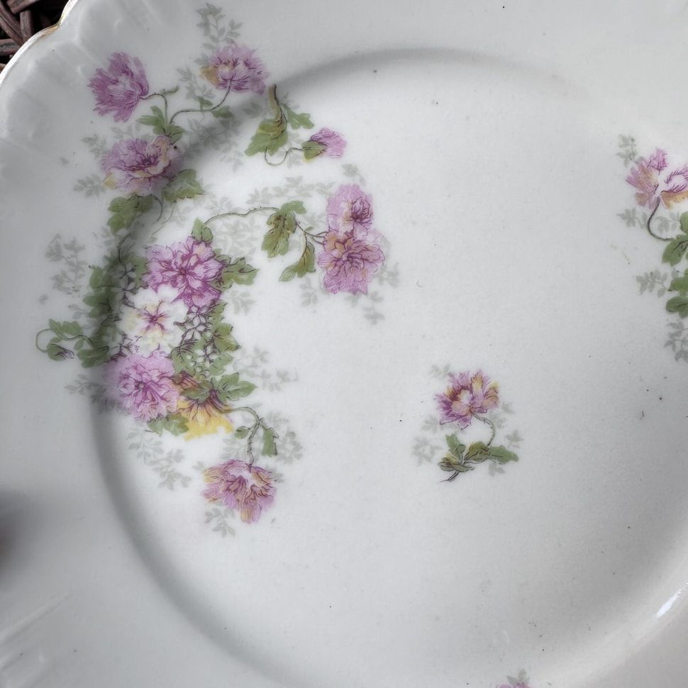 Тарелка Клематисы Арнуво 20 см фарфор Франция