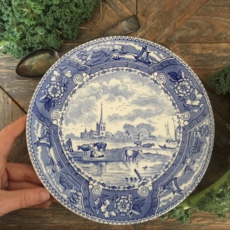 Тарелка Boch Бельгия Navire Коровы