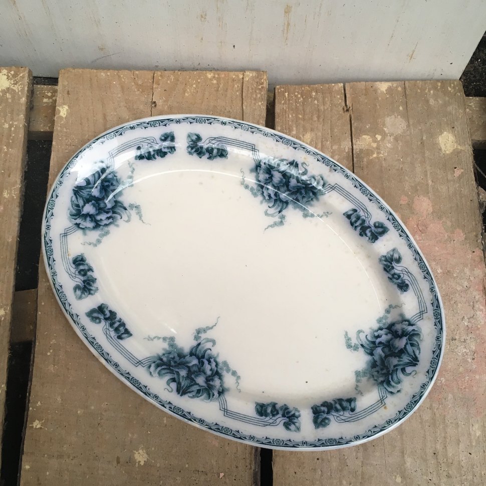 Блюдо овальное большое Göta, Göteborg начало 20 века, Швеция 34 см