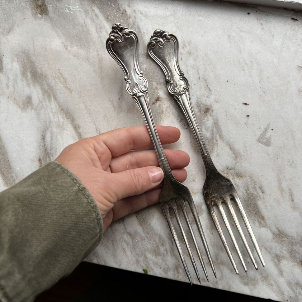 Вилка столовая Новая Ольга 23 см мельхиор