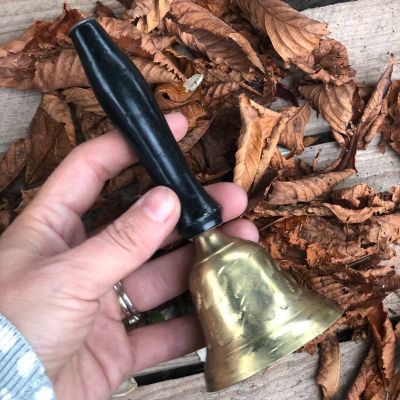 Колокольчик 16 см латунь дерево (без языка)