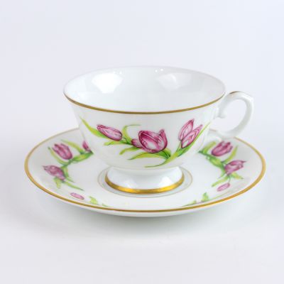 Чайная пара 175 мл 1980 г Тюльпан Franklin Porselein 