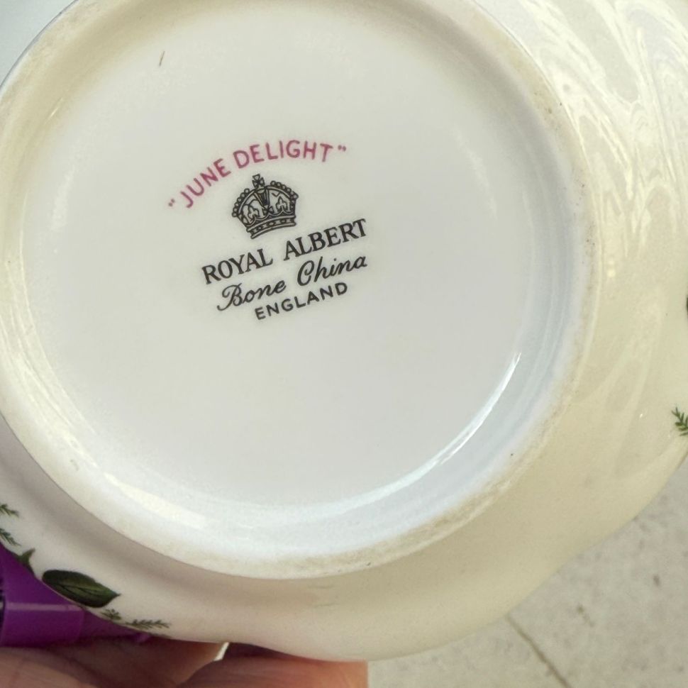 Сахарница молочник Royal Albert June Delight Англия набор