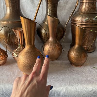 Кувшин с ручкой 31 см медь латунь