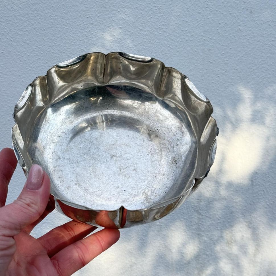 Миска 16 см мельхиор серебрение