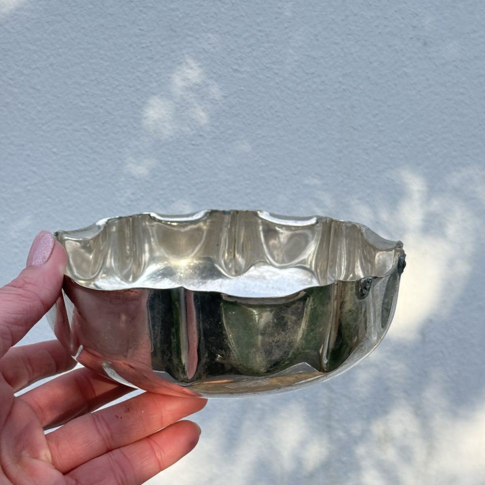 Миска 16 см мельхиор серебрение