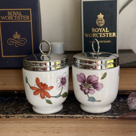 Кодлер на 2 яйца Royal Worchester Фиалка Англия 