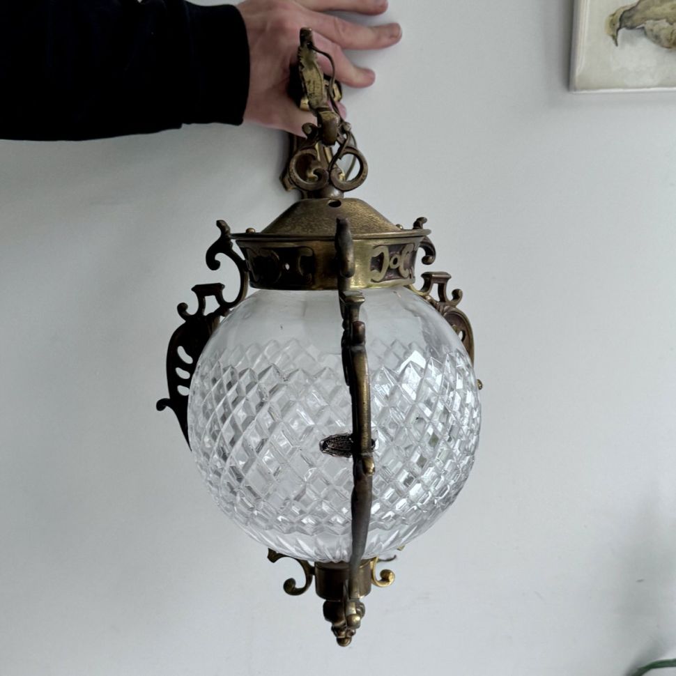 Бра Хрустальный Шар в бронзе Франция в стиле Луи 16