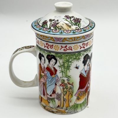 Кружка с ситечком Гейши 300 мл керамика