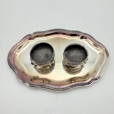 Солонка на 3-х ножках 5 см серебро Голландия