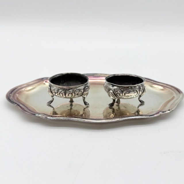 Солонка на 3-х ножках 5 см серебро Голландия