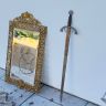 Зеркало Классицизм 55х94 см бронза Франция