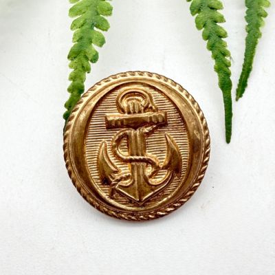Пуговица мундирная военно-морская Якорь 2,2 см латунь  