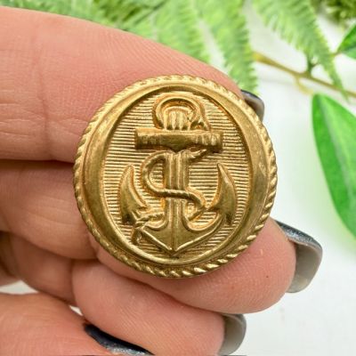 Пуговица мундирная военно-морская Якорь 2,2 см латунь  