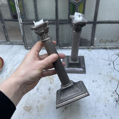 Подсвечник Колонна 20 см мельхиор