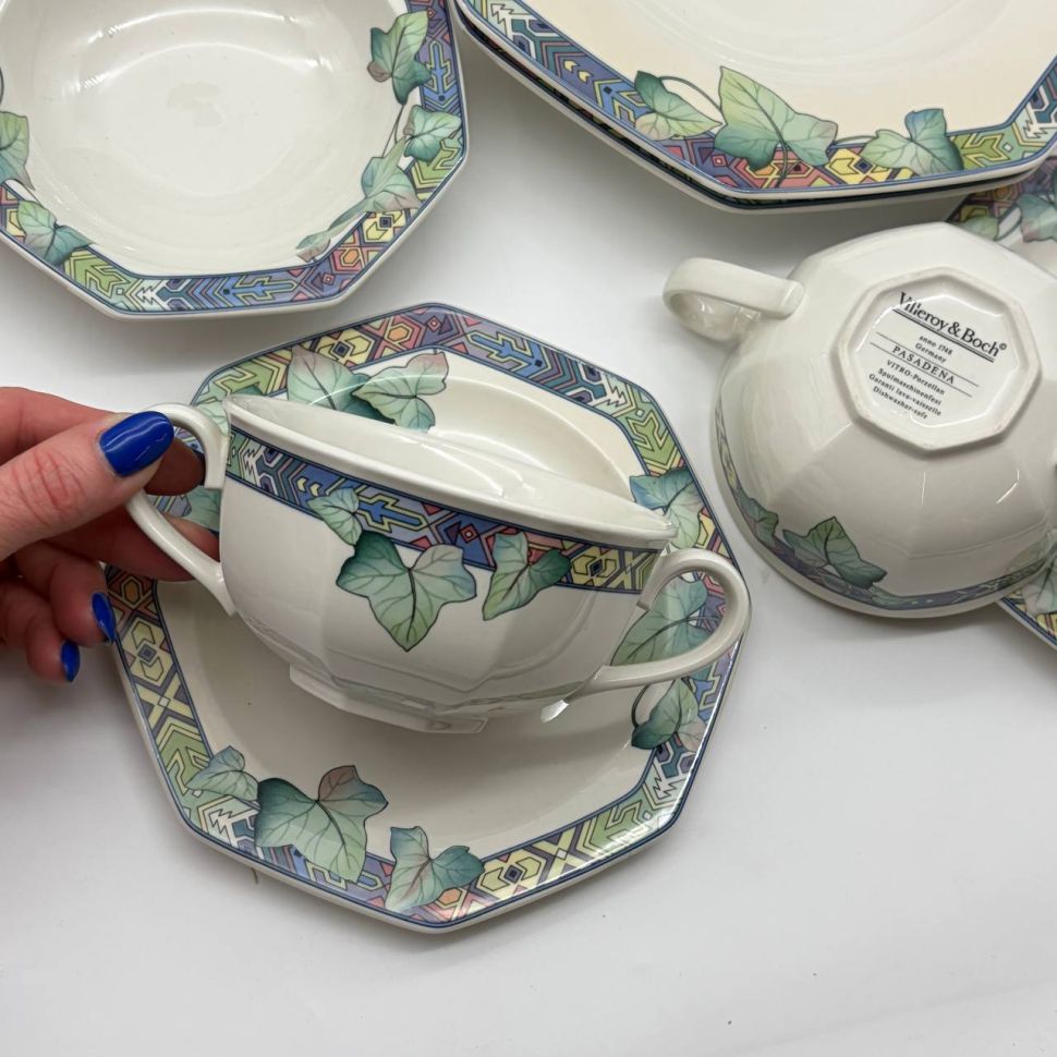 Бульонная пара ВиллеройБох Pasadena 300 мл фарфор Германия 