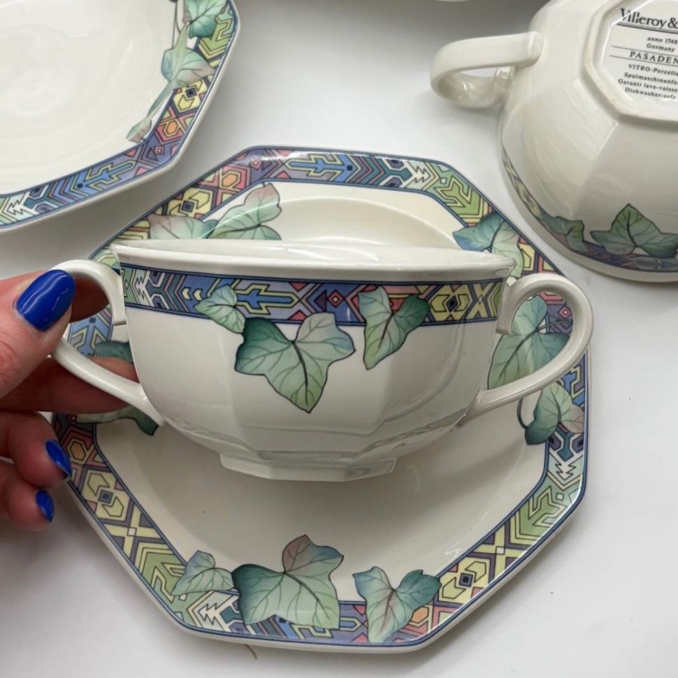 Бульонная пара ВиллеройБох Pasadena 300 мл фарфор Германия 