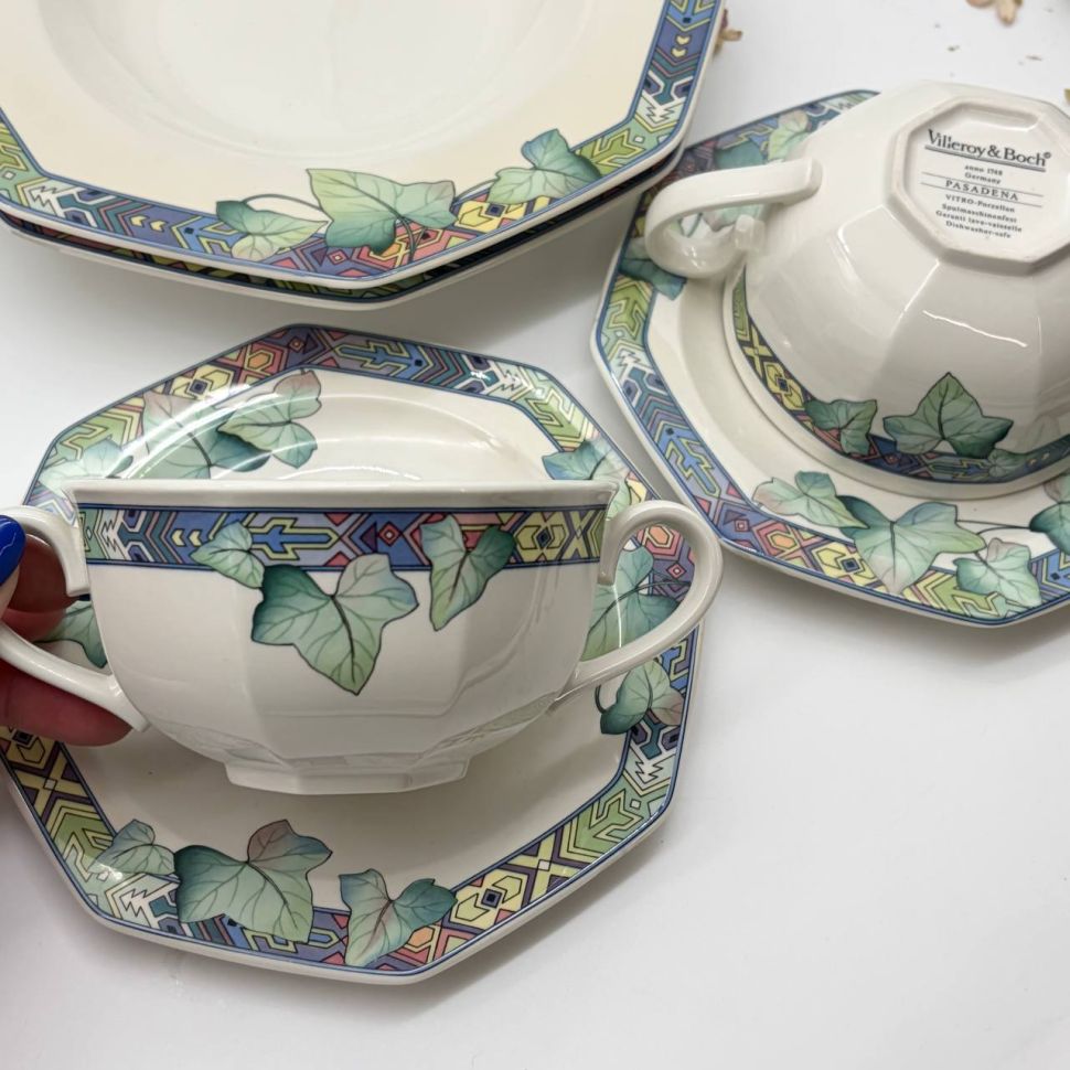 Бульонная пара ВиллеройБох Pasadena 300 мл фарфор Германия 