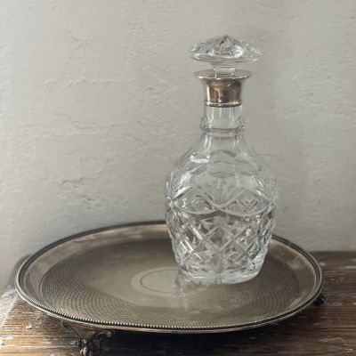 Графин с серебряным горлышком 700 мл хрусталь