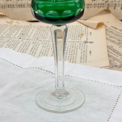 Бокал зеленый 200 мл накладной хрусталь Германия 