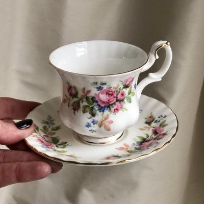 Кофейная пара Royal Albert Moss Rose 125 мл Англия