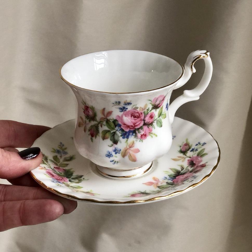 Кофейная пара Royal Albert Moss Rose 125 мл Англия