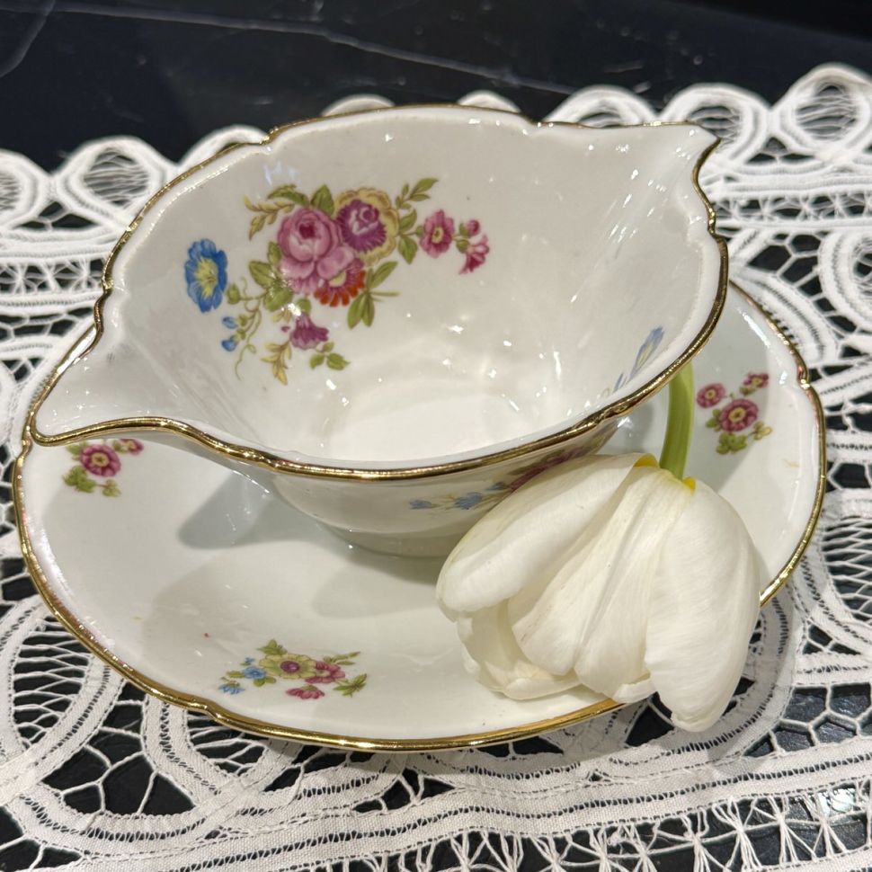 Соусник на блюде PL Limoges Букет 300 мл Франция 