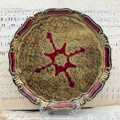 Поднос флорентийский 28 см дерево Италия