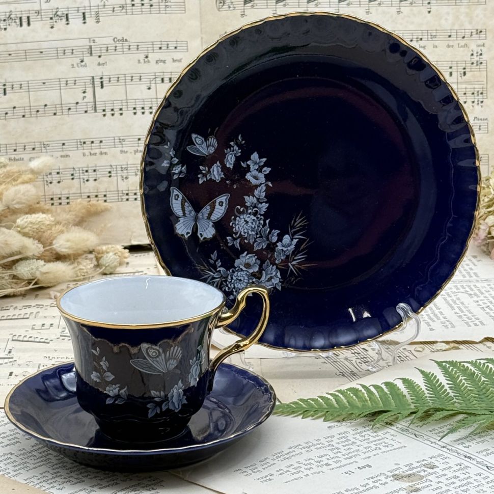 Чайное трио ARPO Curtea de Arges Кобальт 200 мл Румыния