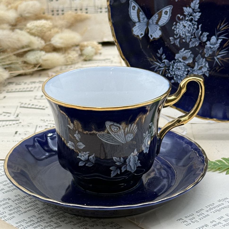 Чайное трио ARPO Curtea de Arges Кобальт 200 мл Румыния