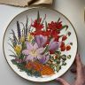 Тарелка Franklin Porcelain Wedgwood Flowers of the Year Ноябрь 27 см изъян