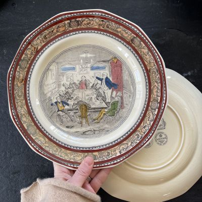 Тарелка 26 см  Иллюстрации по Диккенсу Речь м-р Пиквика Adams Wedgwood