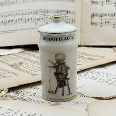Банка для специй Goebel MJ Hummel Шнитт лук 11 см фарфор Германия