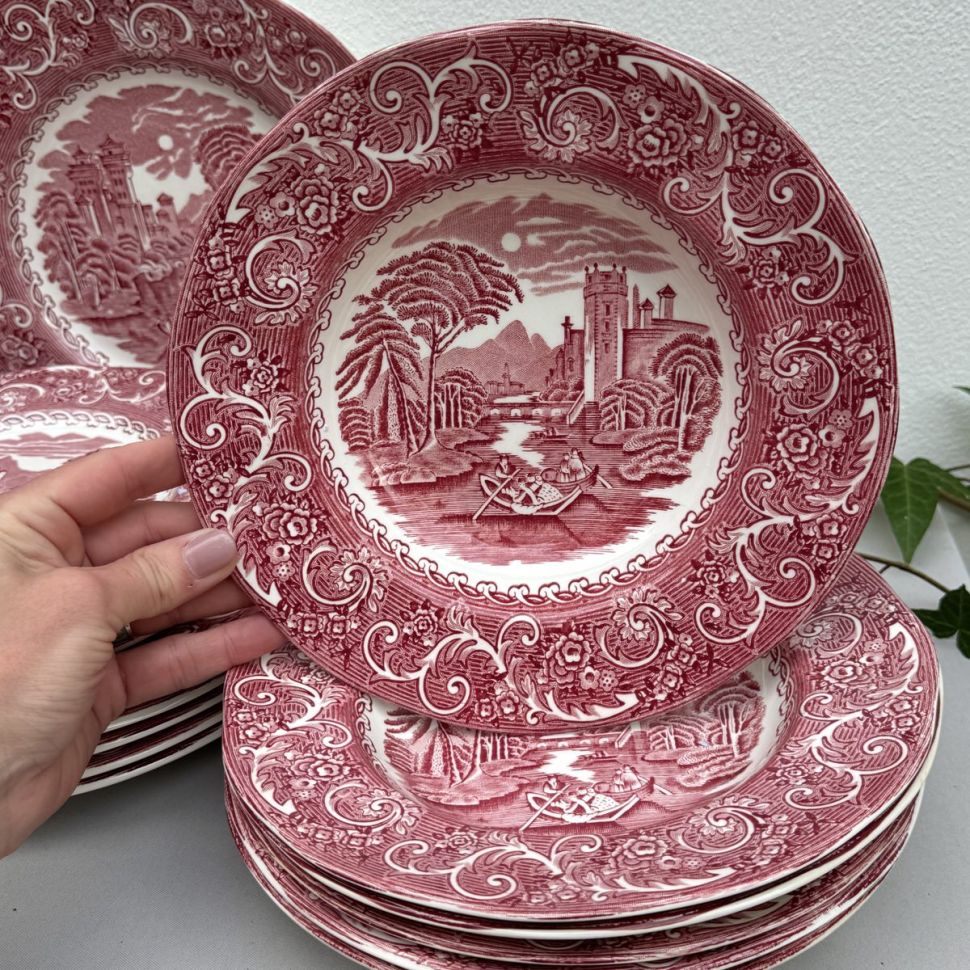 Тарелка глубокая Canterbury серия River Scene 22 см Англия 