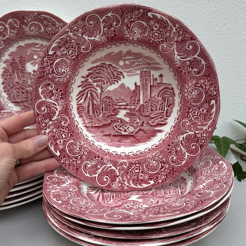 Тарелка глубокая Canterbury серия River Scene 22 см Англия 