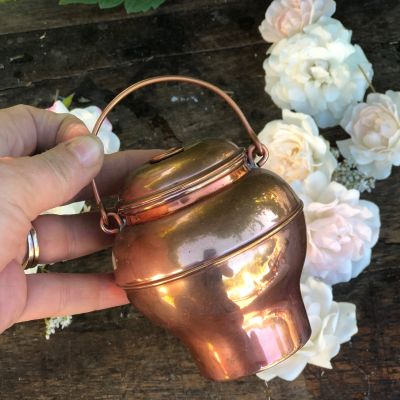 Банка бидон кашпо 10 см медь