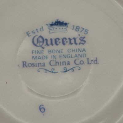 Чайная пара Queens Rosina China Co Ltd 220 мл Англия