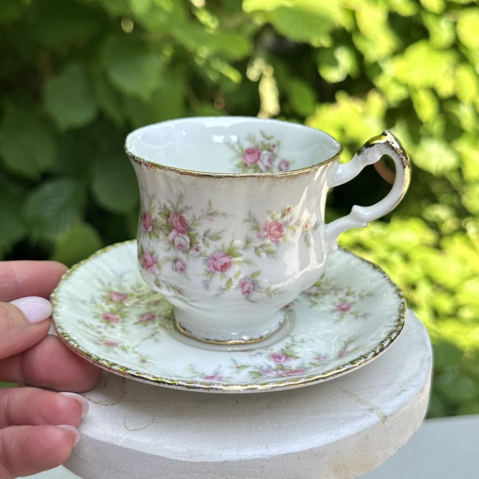 Кофейная пара Paragon Viktoriana Rose 130 мл Англия