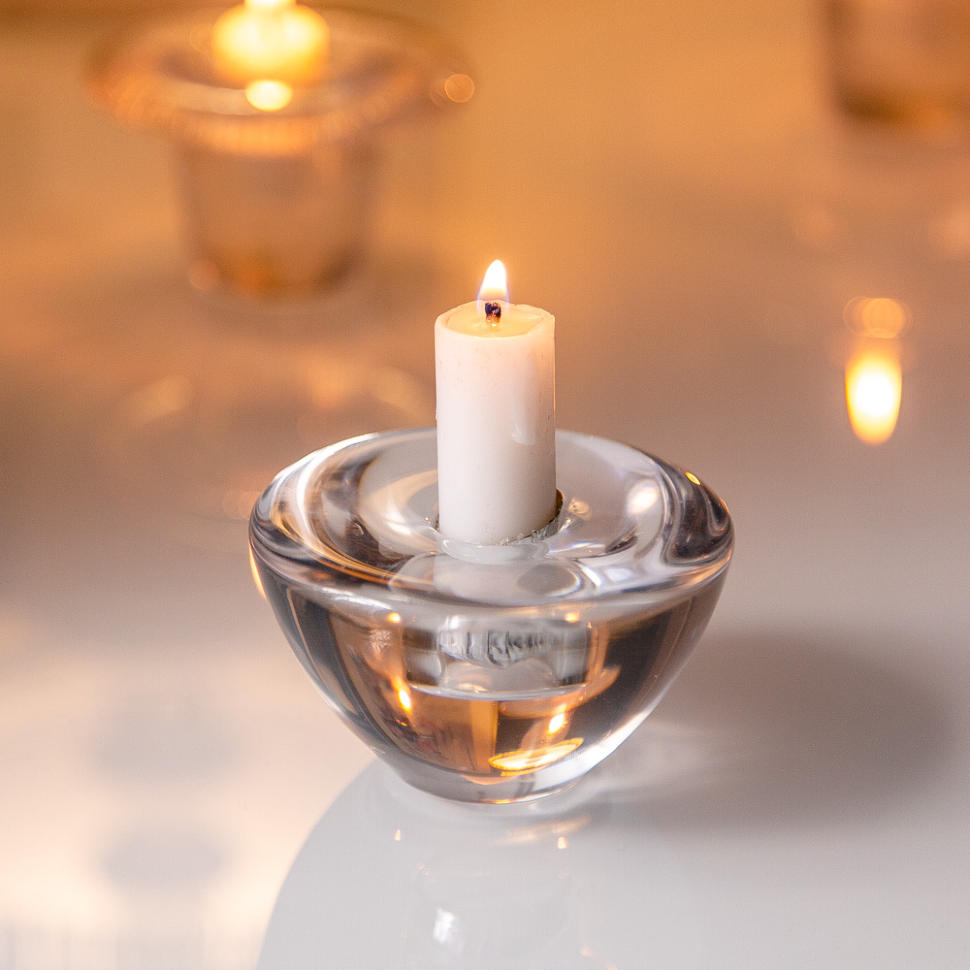 Подсвечник 10 см для высокой свечи хрусталь