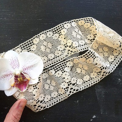 Кружево старинное ручной работы 56 см